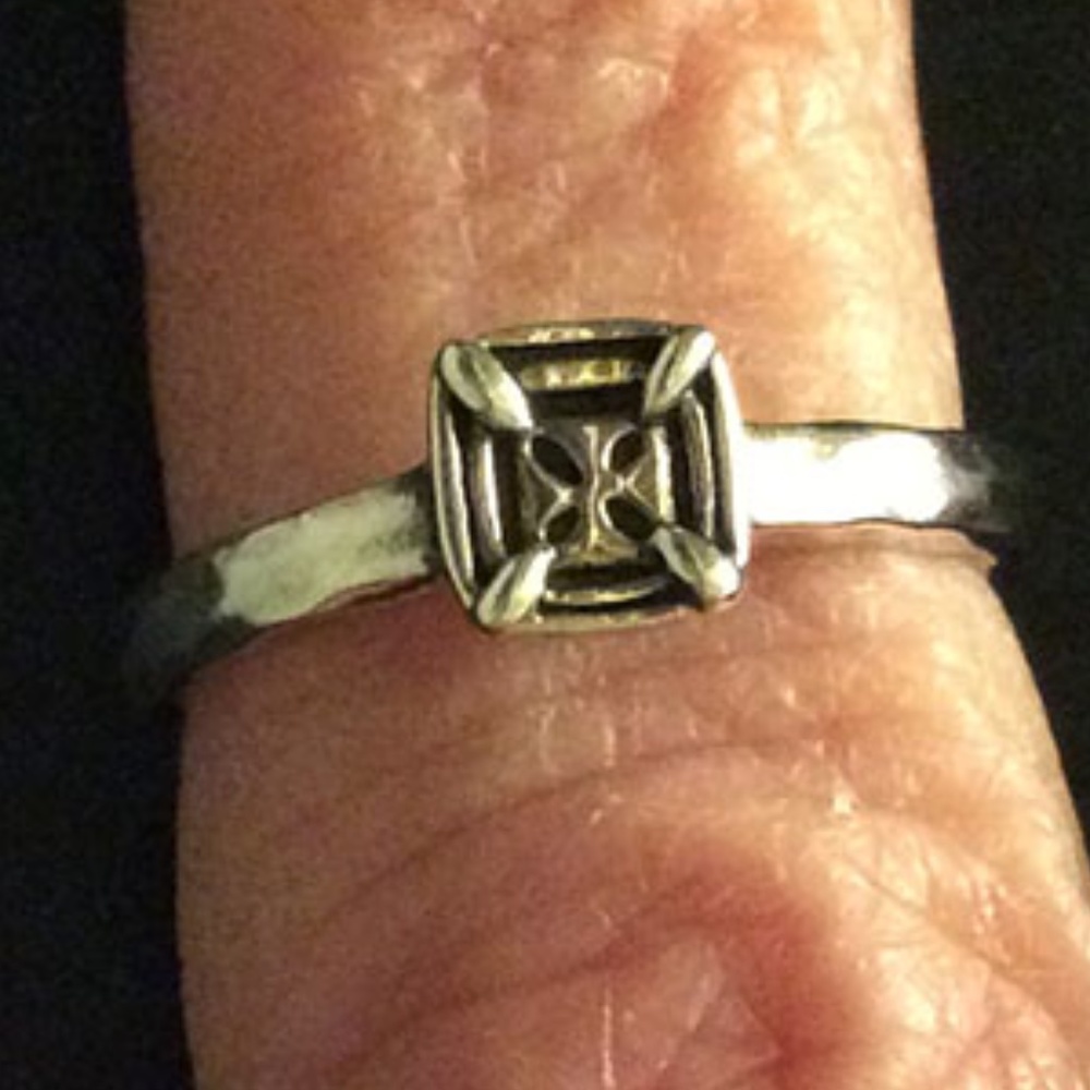 Silpada Belle Fleur Square Ring R2467 Size 6